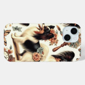 Schattigee Papillon hondenillustratie Case-Mate iPhone Case (Achterkant (horizontaal))