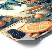 Schattigee Papillon hondenillustratie Poster (Hoek)