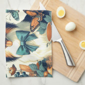 Schattigee Papillon hondenillustratie Theedoek (Quarter Fold)