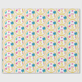 Schattigee paraplu meisje Waterverf illustratie Cadeaupapier (Vlak)