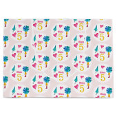 Schattigee paraplu meisje Waterverf illustratie Groot Cadeauzakje (Voorkant)