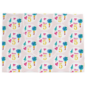 Schattigee paraplu meisje Waterverf illustratie Groot Cadeauzakje (Achterkant)