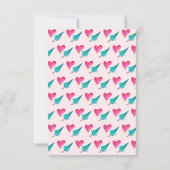 Schattigee paraplu meisje Waterverf illustratiepat Bedankkaart (Achterkant)