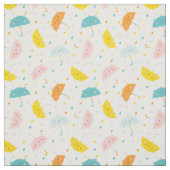 Schattigee paraplu's en regendruppels stof (Swatch)