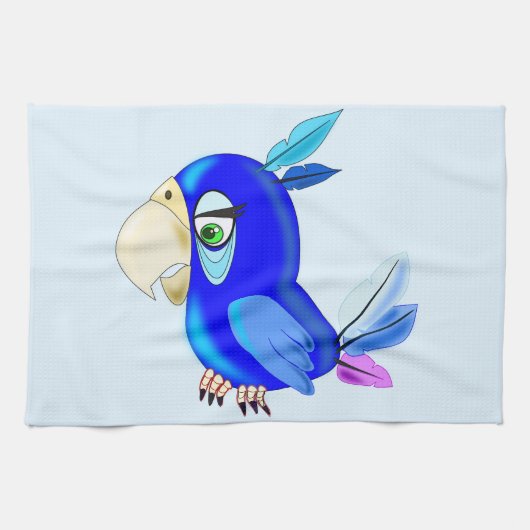 Schattigee Parrot Funny Keukenhanddoek - (Horizontaal)