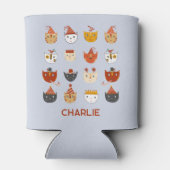 Schattigee Partij Kat Gepersonaliseerde Naam Blikjeskoeler (Achterkant)