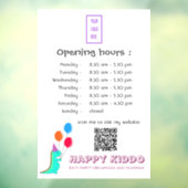 Schattigee Partij Trex met Ballons Kind Party Plan Raamsticker (Vel 3)