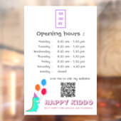 Schattigee Partij Trex met Ballons Kind Party Plan Raamsticker (Vel 2)