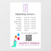 Schattigee Partij Trex met Ballons Kind Party Plan Raamsticker (Vel)