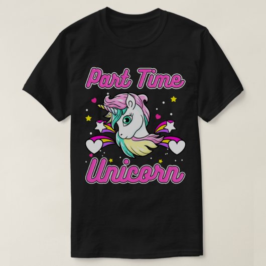 Schattigee parttime eenhoorn t-shirt (Design voorkant)