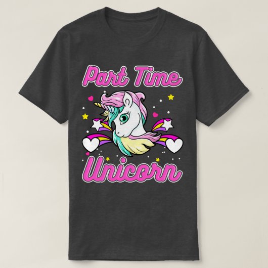 Schattigee parttime eenhoorn t-shirt (Design voorkant)