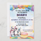 Schattigee Party Verjaardags Jongen Waterverf Ping Kaart (Voorkant)