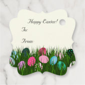 Schattigee Pasen Gepersonaliseerde Konijneneieren Bedankjes Labels (Achterkant)