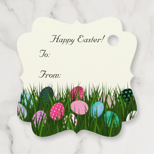 Schattigee Pasen Gepersonaliseerde Konijneneieren  Bedankjes Labels (Achterkant)