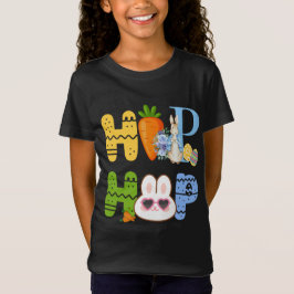 Schattigee Pasen "HOP HOP" Bunny & Carrot Spring T-shirt