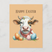 Schattigee Pasen koe tekst toevoegen Briefkaart (Voorkant)