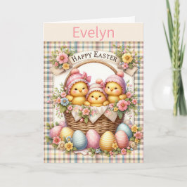 Schattigee Pasen Voeg de naam van het kind toe Kle Kaart