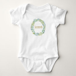 Schattigee pasgeboren Baby Baby Eucalyptus krans Romper