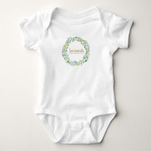 Schattigee pasgeboren Baby Baby Eucalyptus krans Romper