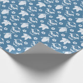 Schattigee pasgeboren baby boy inpakpapier (Hoek)