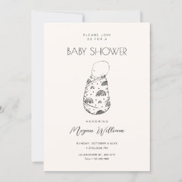 Schattigee pasgeboren baby-slaap kaart