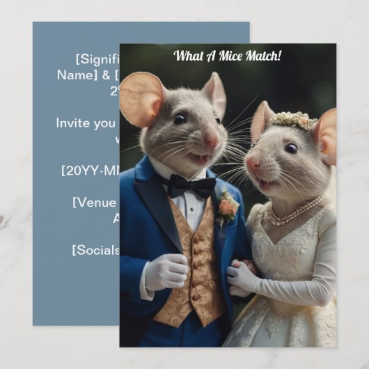 Schattigee Passen getrouwd bruiloft Kaart (Voorkant / Achterkant)