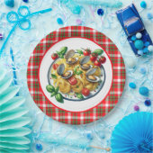 Schattigee pasta voor liefhebbers papieren bordje (Feest)