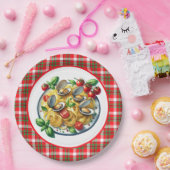 Schattigee pasta voor liefhebbers papieren bordje (Feest)