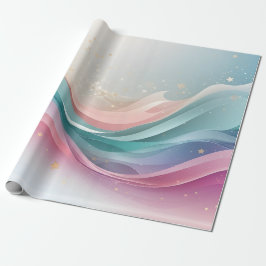 Schattigee pastakleur met ster cadeaupapier