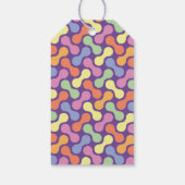 Schattigee Pastel Abstract Snoep Blob Pattern Cadeaulabel (Achterkant)