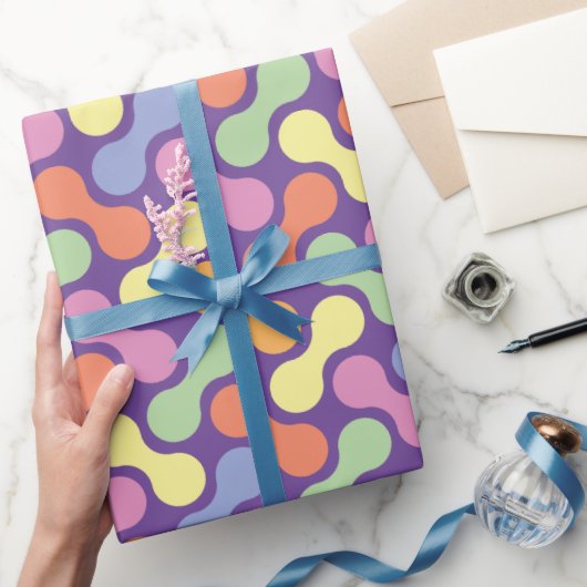 Schattigee Pastel Abstract Snoep Blob Pattern Cadeaupapier (Geschenken)