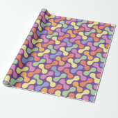 Schattigee Pastel Abstract Snoep Blob Pattern Cadeaupapier (Uitgerold)