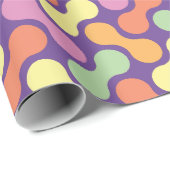 Schattigee Pastel Abstract Snoep Blob Pattern Cadeaupapier (Rol Hoek)