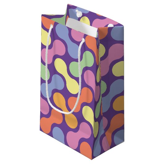Schattigee Pastel Abstract Snoep Blob Pattern Klein Cadeauzakje (Voorkant Gekanteld)