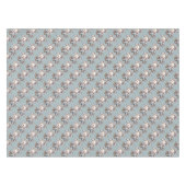 Schattigee Pastel Baby Koe in Overalls met Bloemen Tafelkleed (Voorkant (Horizontaal))