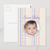 Schattigee pastel Baby Print Briefkaart (Voorkant / Achterkant)