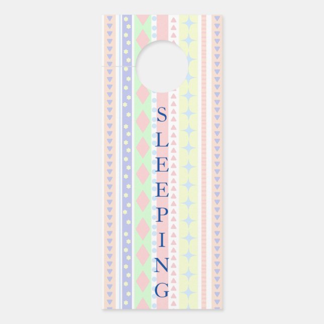 Schattigee pastel Baby Print Deurhanger (Voorkant)