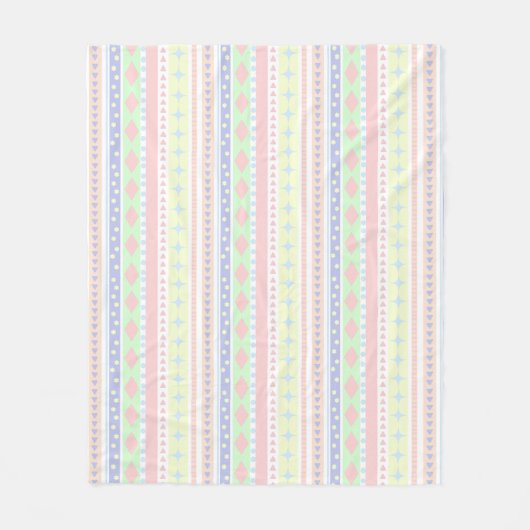 Schattigee pastel Baby Print Fleece Deken (Voorkant)