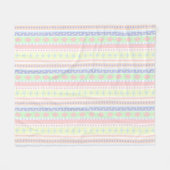 Schattigee pastel Baby Print Fleece Deken (Voorkant (Horizontaal))