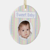 Schattigee pastel Baby Print Keramisch Ornament (Rechts)