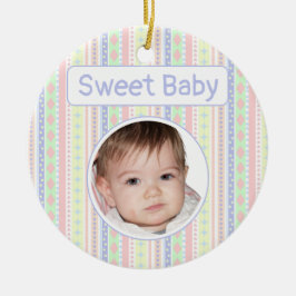 Schattigee pastel Baby Print Keramisch Ornament