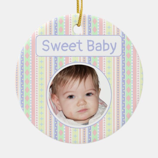 Schattigee pastel Baby Print Keramisch Ornament (Voorkant)