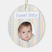 Schattigee pastel Baby Print Keramisch Ornament (Links)