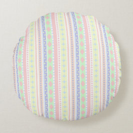 Schattigee pastel Baby Print Rond Kussen