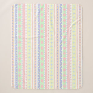 Schattigee pastel Baby Print Sherpa Deken