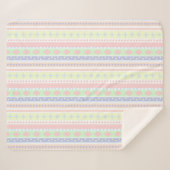 Schattigee pastel Baby Print Sherpa Deken (Voorkant (horizontaal))