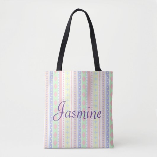 Schattigee pastel Baby Print Tote Bag (Voorkant)
