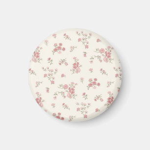Schattigee pastel bloemenmagneet – zacht roze bloe magneet
