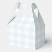 Schattigee Pastel Blue Gingham Baby Meisje Douche Bedankdoosjes (Achterkant)