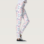 Schattigee Pastel Bows Patroon, Roze Paarse Blauw Leggings (Rechts)